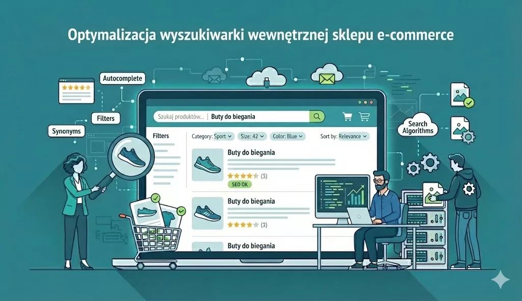 Optymalizacja wyszukiwarki wewnętrznej sklepu e-commerce pod SEO i konwersje (2025)